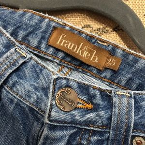 Frankie B Super Low Rise Distressed Jeans Size 25